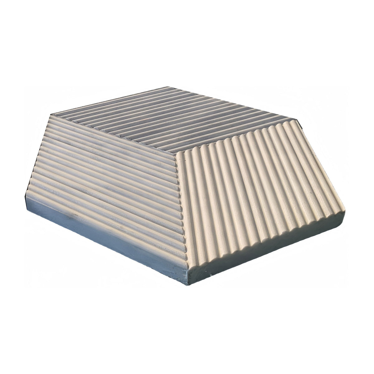 Hexagon Natural Stone Marble Decorative Tile Set with 3D Fluted Texture - Gray or White