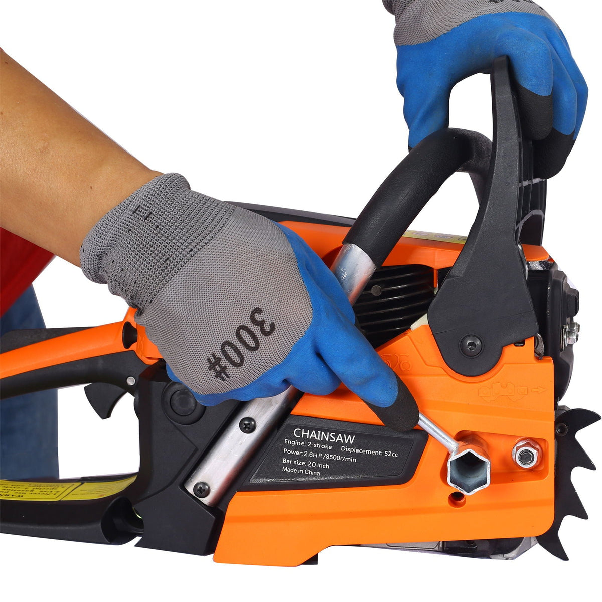 Professional Gasoline Chainsaw with 20-Inch Bar - Orange
