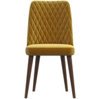 Mid-Century Modern Dining Chair Set of 2 with Upholstered Seat - Multiple Colors