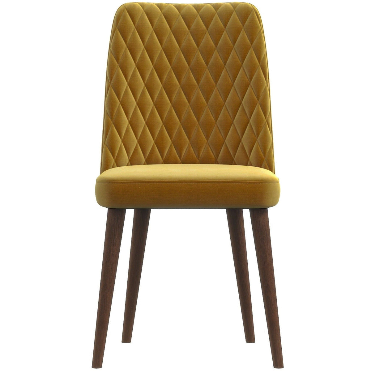 Mid-Century Modern Dining Chair Set of 2 with Upholstered Seat - Multiple Colors