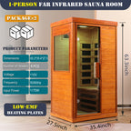 Far Infrared Sauna Room with Low EMF Technology - Solid Wood