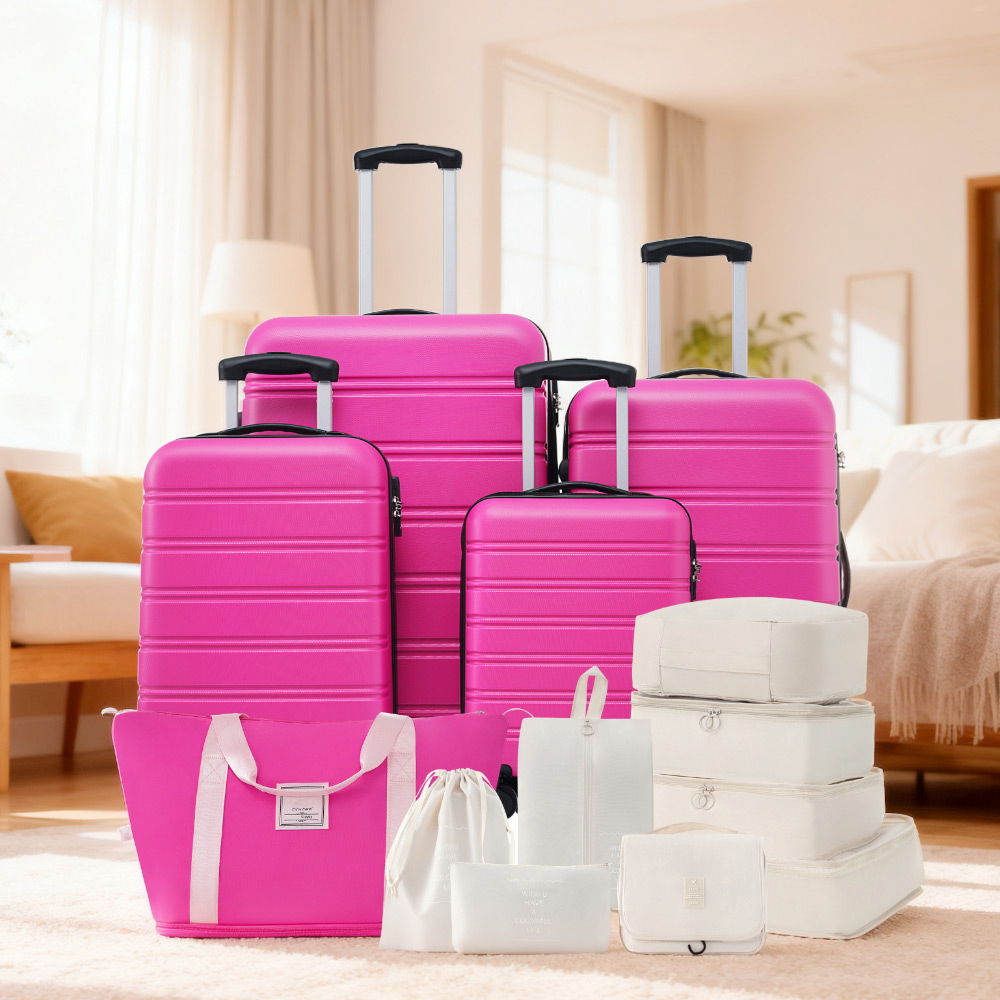 Hardshell Luggage Sets 4 Pieces with TSA Lock and Spinner Wheels - Multiple Colors