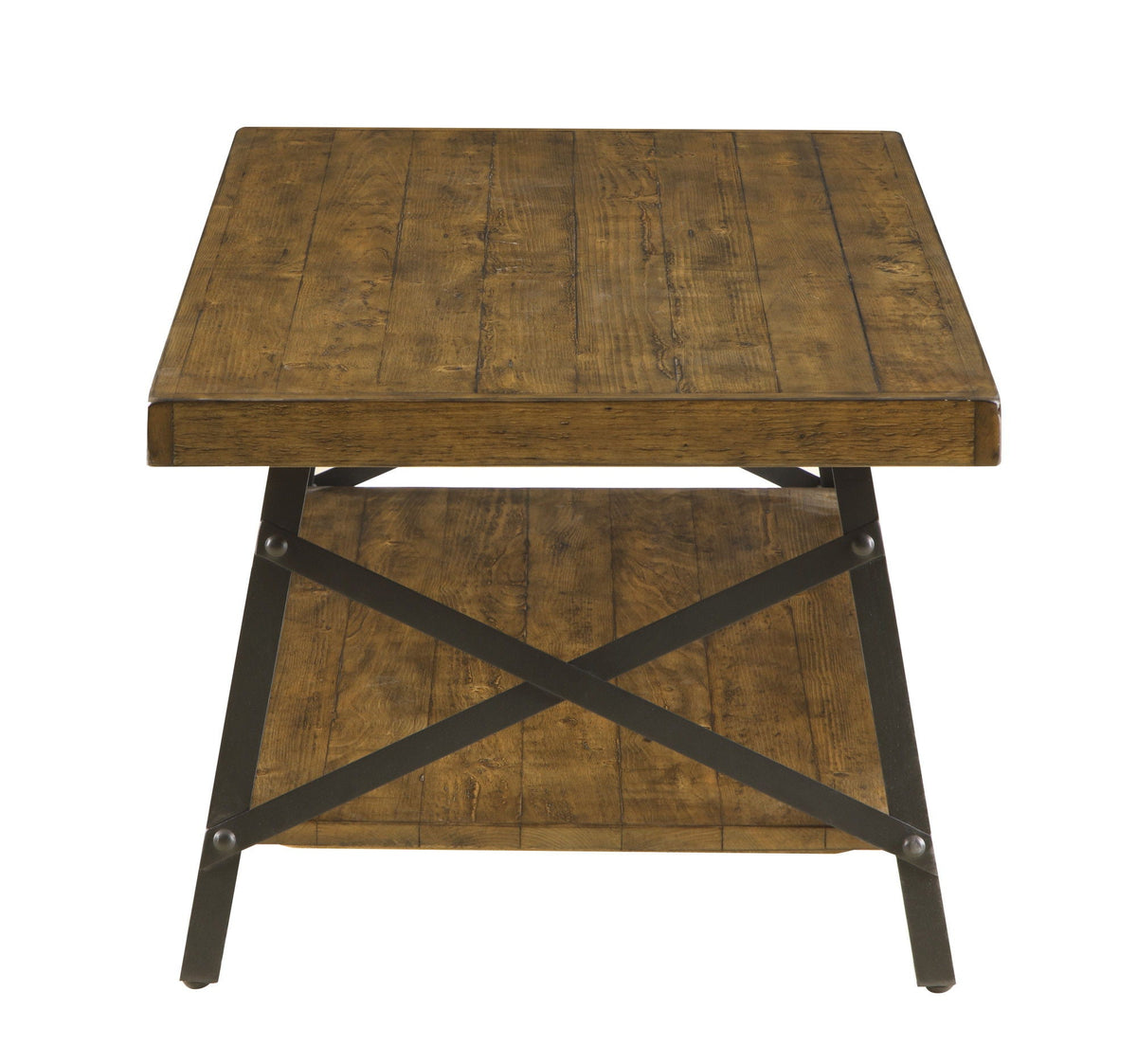 Modern Rustic Style Coffee Table with Spacious Top - Light or Dark Brown