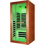 American White Oak Single Person Sauna Room with LED Lighting