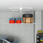 Overhead Garage Storage Rack with Crank System - Black or White