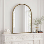 Arched Mirror with Shatterproof Glass - Silver or Gold