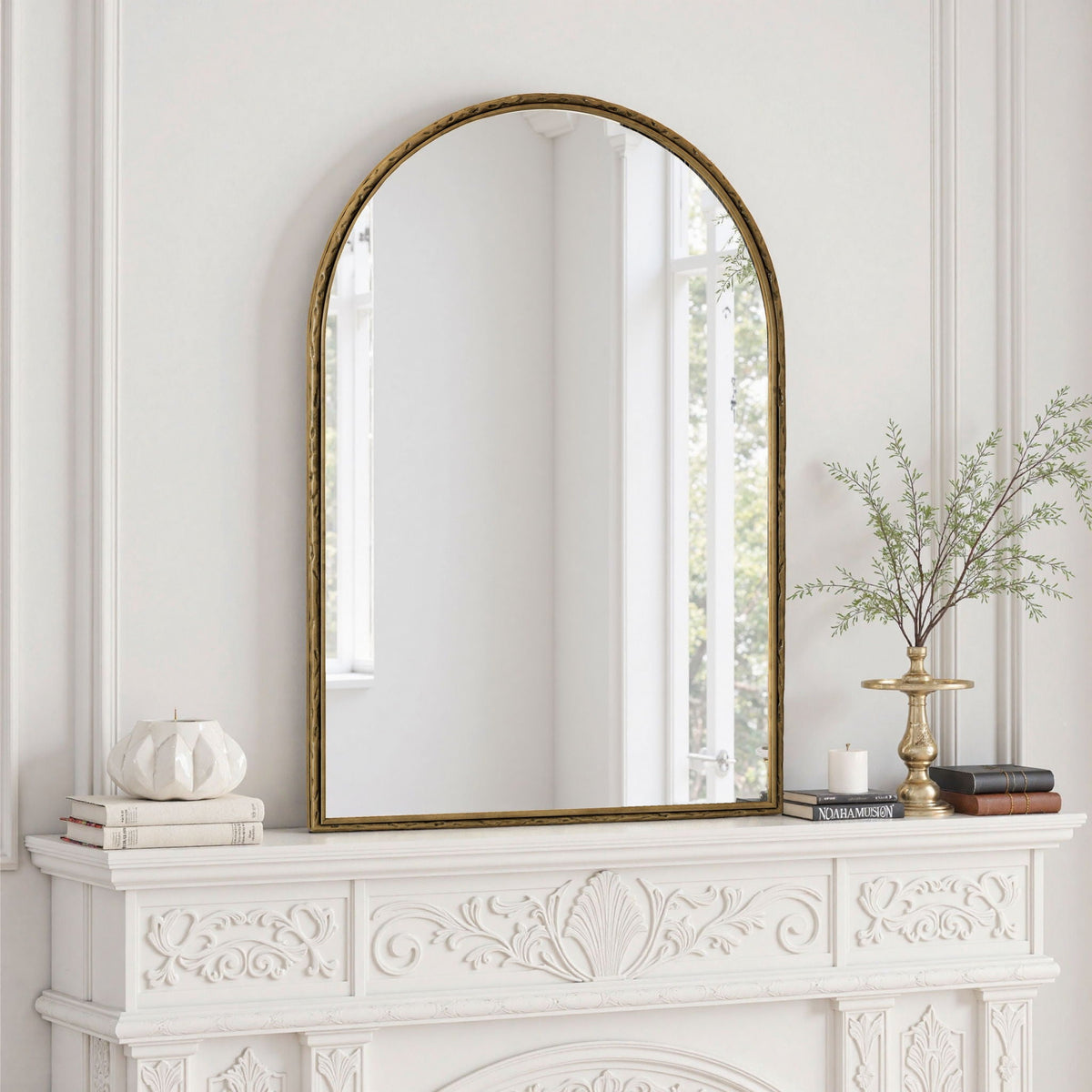 Arched Mirror with Shatterproof Glass - Silver or Gold
