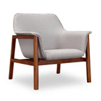 Weave Accent Armchair with Wood Frame - Gray, Beige, or Orange