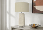 Contemporary Ceramic Table Lamp with 3-Way Lighting - Beige