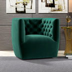 Ergonomic Design Swivel Chair with Tufted Accent - Multiple Colors
