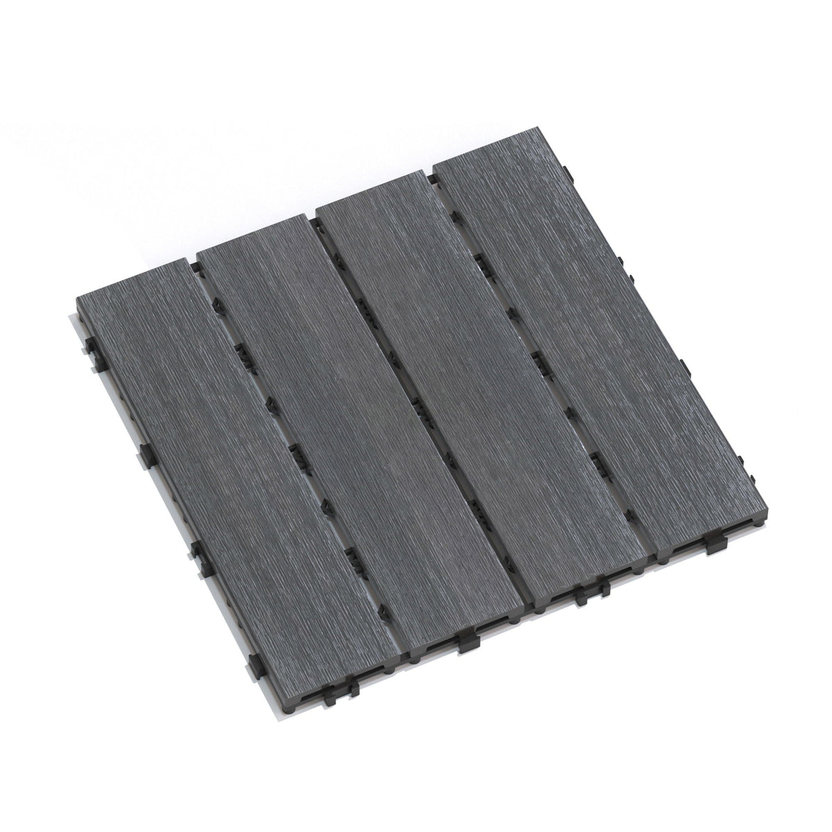 Weather Resistant Interlocking Deck Tiles - Light Brown or Dark Gray