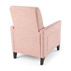 Pushback Recliner Chair with Side Pocket - Blush