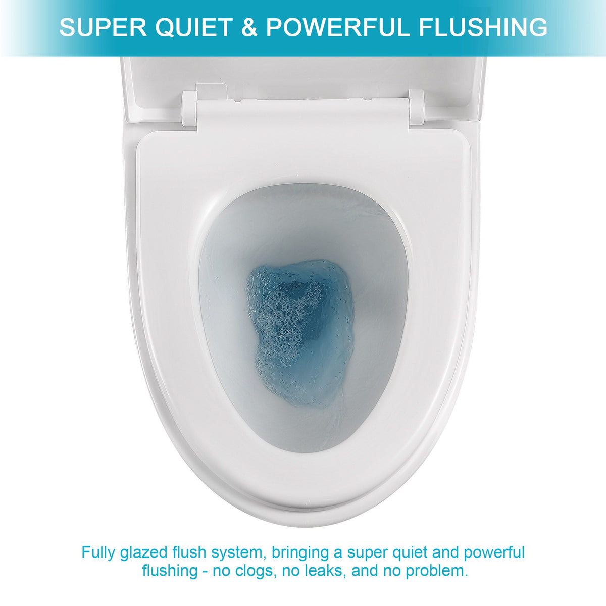 Dual Flush 1 Piece Toilet with Soft Closing Seat - White