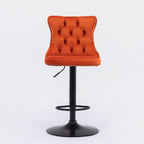 Modern Adjustable Swivel Barstools with Tufted Back - Multiple Colors (Set of 2)