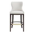 Bar Height Barstool with Backrest - White, Gray, Black