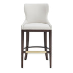 Bar Height Barstool with Backrest - White, Gray, Black