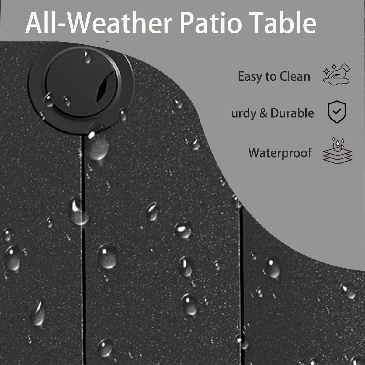 7 Pieces Outdoor Patio Dining Set with Stackable Metal Chairs - Black