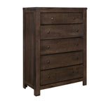 Brown 5 Drawer Chest with Spacious Storage - 5 Drawers