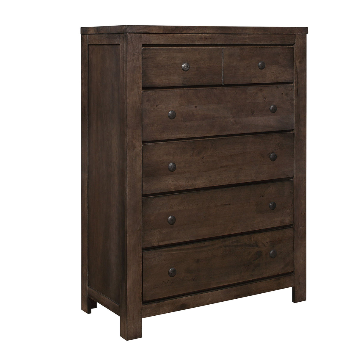 Brown 5 Drawer Chest with Spacious Storage - 5 Drawers