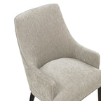 Upholstered Armchair with Ergonomic Backrest - Beige or Dark Gray
