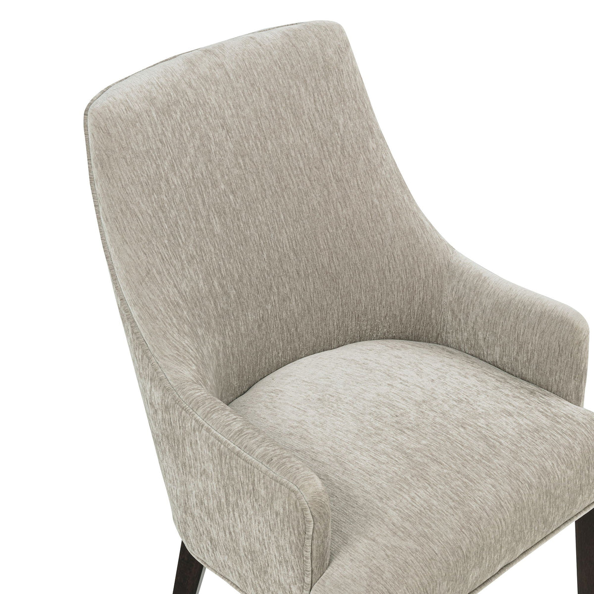 Upholstered Armchair with Ergonomic Backrest - Beige or Dark Gray