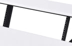 Music Recording Studio Desk with Metal Frame and Storage - Black, White