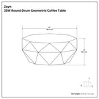 Zayn Coffee Table with Geometric Design
