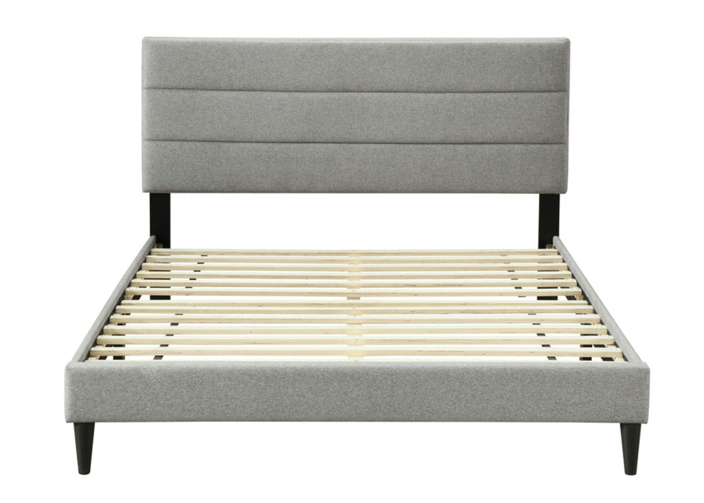Channel Bed with USB Charging Ports - Dark Gray