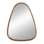 Irregular Mirror With Frame Wall Mirror - Brown