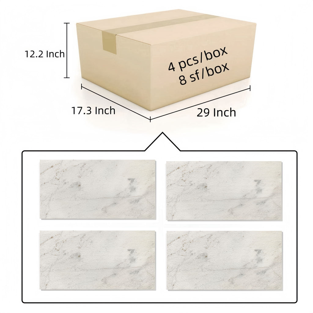 Textured 3D Decorative Tiles with Polished Marble Surface - Yellow, Gray, or White