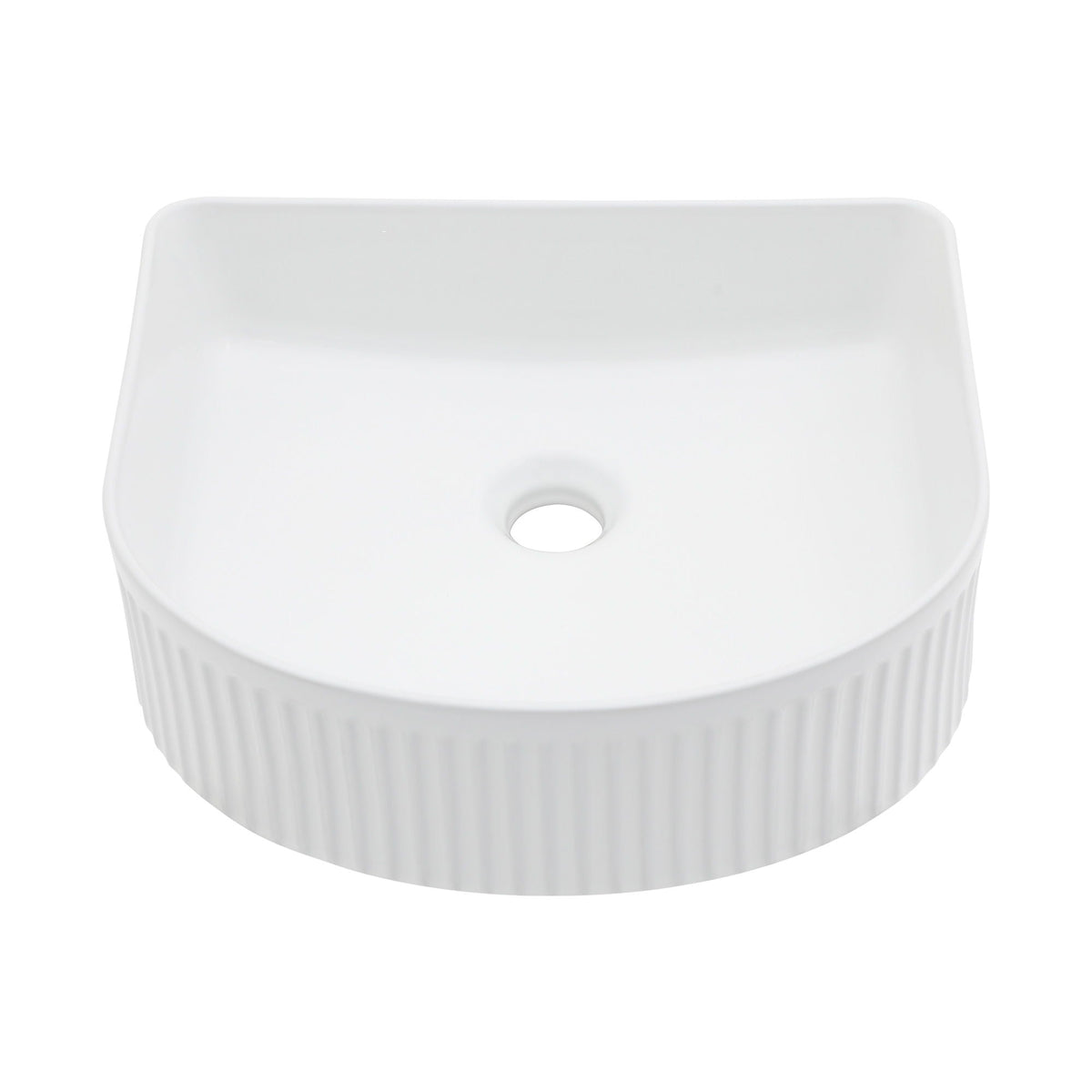 Vessel Bathroom Sink with Modern Design - White
