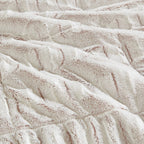 Full/Queen Back Print Long Fur Comforter Mini Set