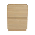 Modern Freestanding Bathroom Vanity Cabinet with Double Drawer - Light Brown or Dark Brown