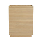 Modern Freestanding Bathroom Vanity Cabinet with Double Drawer - Light Brown or Dark Brown