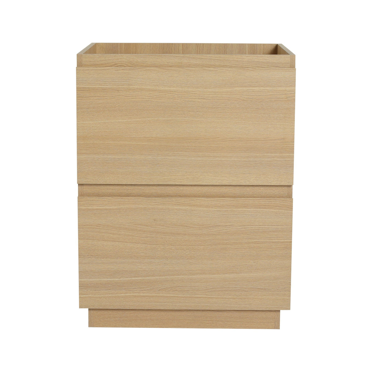 Modern Freestanding Bathroom Vanity Cabinet with Double Drawer - Light Brown or Dark Brown