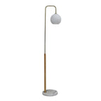 Tall Corner Floor Lamp with Foot Switch - White