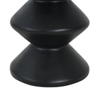 Modern Concrete Side Table with Matte Black Finish - Outdoor & Indoor