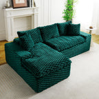 Convertible Modular Sectional Sofa with Twin Seat and Chaise - Multiple Colors