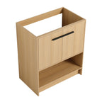 Modern Freestanding Bathroom Vanity with 2 Doors - Light or Dark Brown