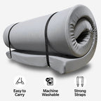 Memory Foam Camping Mattress with Water-Resistant Zipper Cover - Gray
