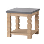 Rustic and Modern Console Table with Fir Wood & Veneer - Light Brown