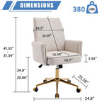 Ergonomic Mid-Back Office Chair with Striped Fabric and Lumbar Support - Multiple Colors