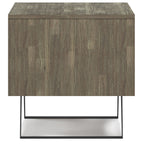 Handcrafted Acacia End Table with 1 Drawer - Light Brown, Dark Gray, or Dark Brown