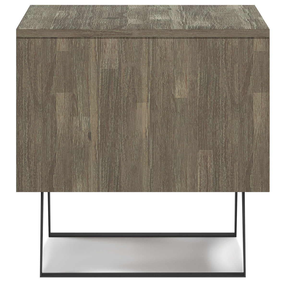 Handcrafted Acacia End Table with 1 Drawer - Light Brown, Dark Gray, or Dark Brown