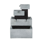 Decorative 4 Tier Block Fountain with Light