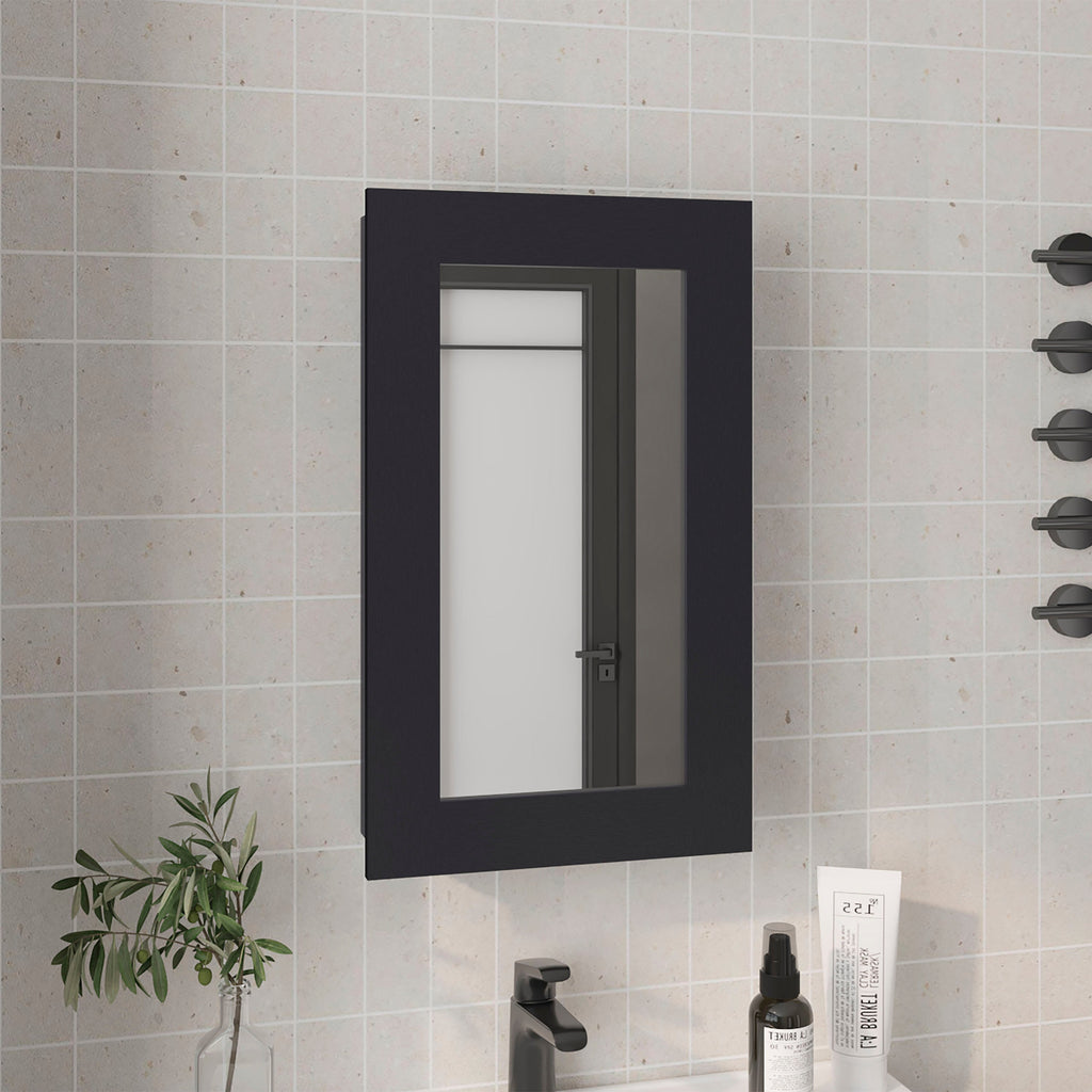 Medicine Cabinet with Mirror and 3 Shelves - Engineered Wood