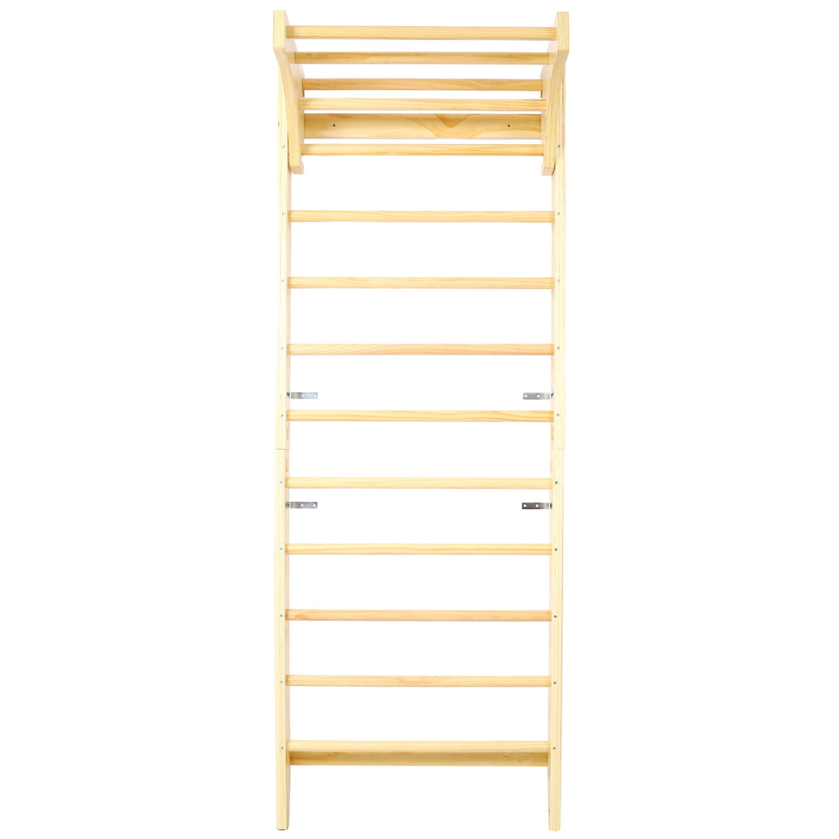 Natural Swedish Ladder Stall Bars Set for Physical Therapy & Gymnastics with High Weight Capacity