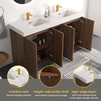 Walnut Brown GALAN 60F Winston Bathroom Vanity with Modern Functionality