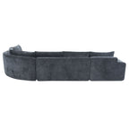Modular Cloud Sectional Sofa Set with Deep Seating - Choose Beige, Dark Gray, or Dark Brown