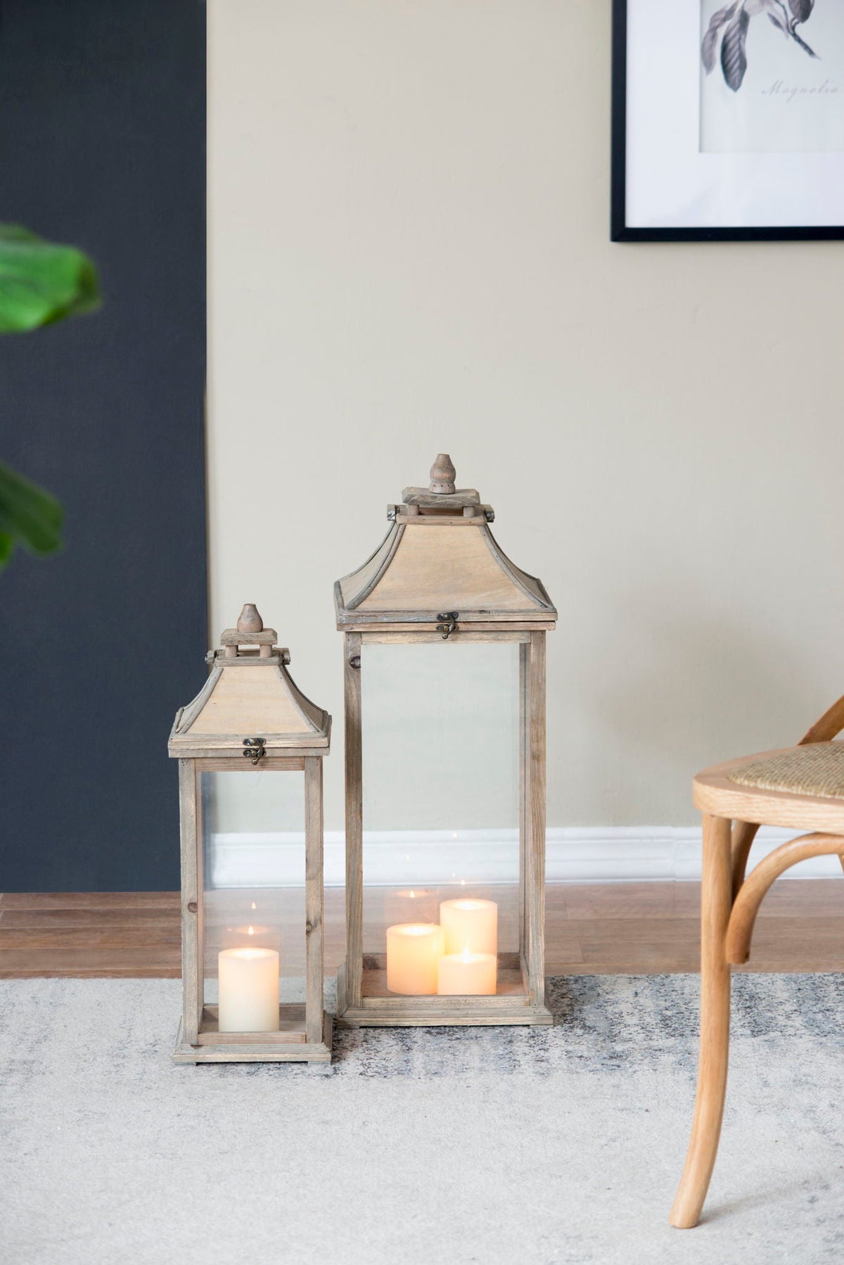Ivory Candle Lantern Decorative Set